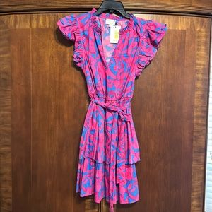 Sugar lips Yeraldi Berry Marisol Tiered Mini Dress
